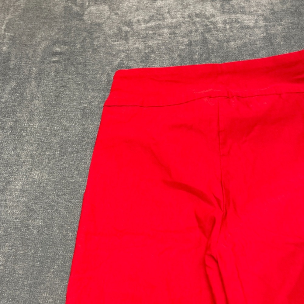 Tribal Ankle Pants Womens 6 Red Flat Front Tapered Leg Elastic Waist Mid Rise - Picture 15 of 15